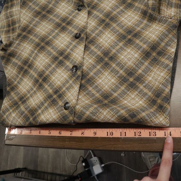 Domino Skirt Suit Womens 8 Gray Office Wear Secretary Dark Academia Vintage 70's - Picture 14 of 16